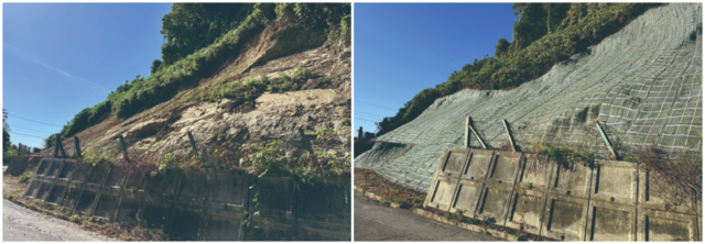 石川県産木材チップ利活用型植生工